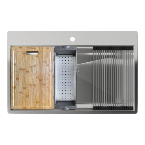 Кухонная мойка Rivelato Rinox 8050, нержавеющая сталь от магазина Vanna-Vanna.ru!