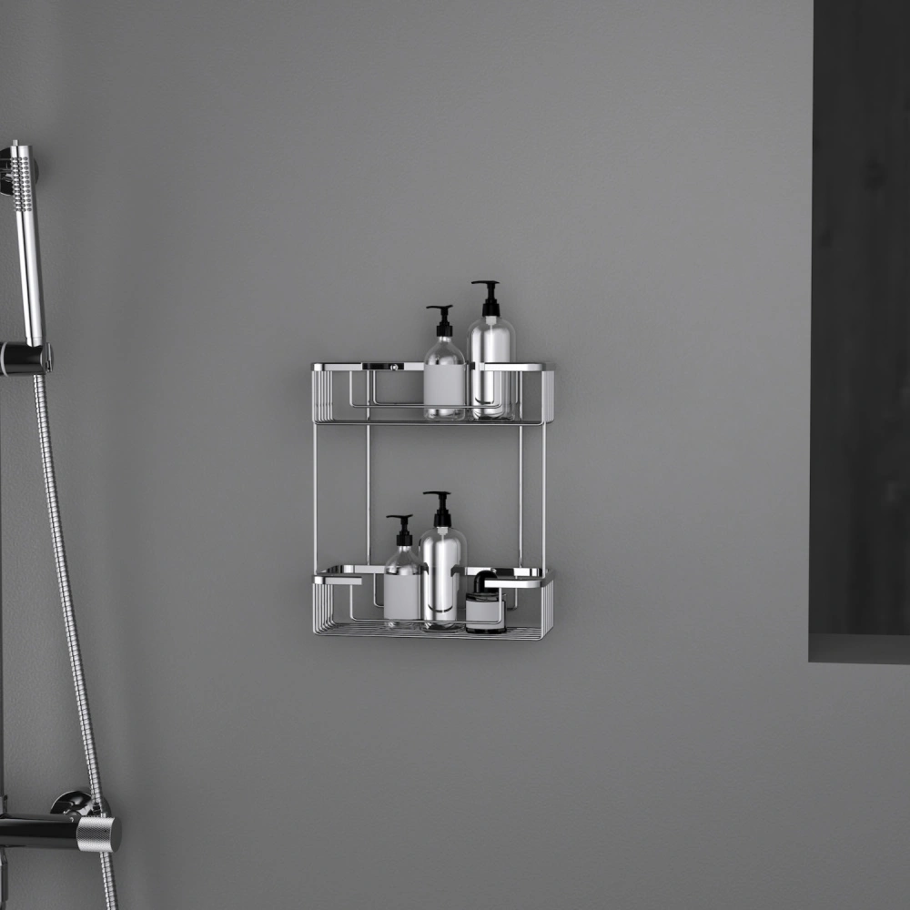 Полка двойная Timo Saona 13083/00 хром от магазина Vanna-Vanna.ru!