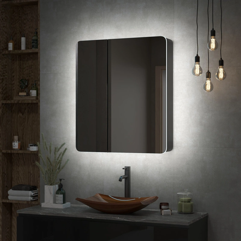 Зеркальный шкаф EQUIL Eltoro black LED 760х850 от магазина Vanna-Vanna.ru!