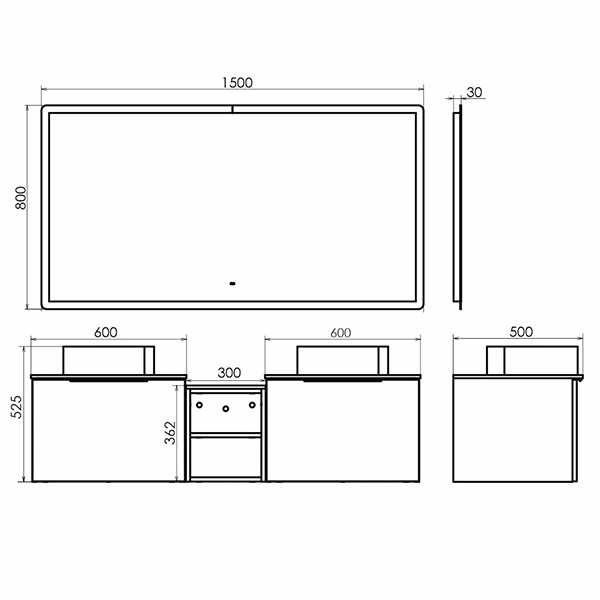 Зеркало Comforty Портленд-150 с подсветкой, бесконтактный сенсор от магазина Vanna-Vanna.ru!