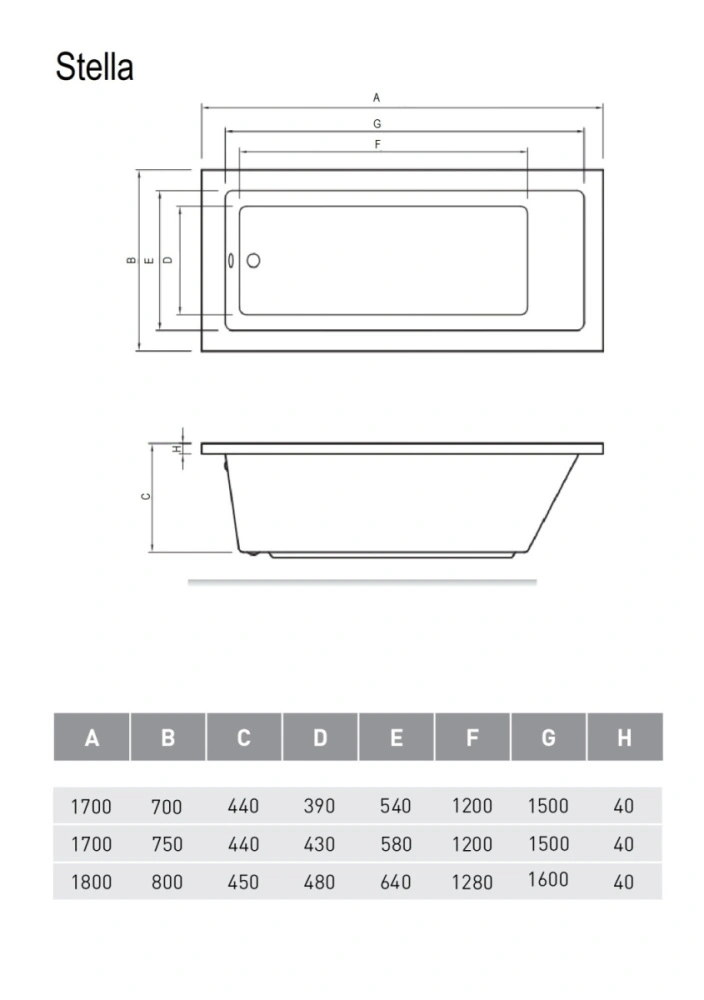 Ванна акриловая Relisan Stella 170х75 от магазина Vanna-Vanna.ru!