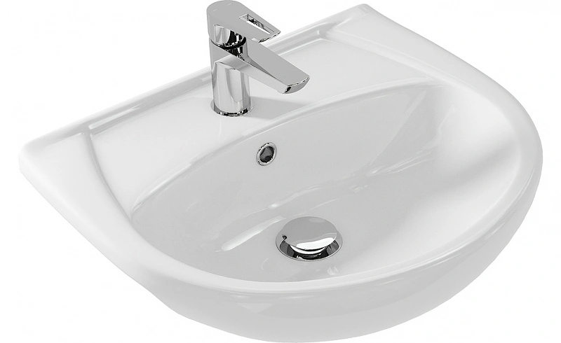 Тумба напольная Viant Прага 55 с раковиной Erica 55, белый от магазина Vanna-Vanna.ru!