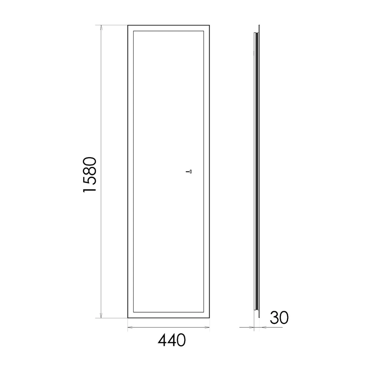 Зеркало Comforty Люпин 440x1580 вертикальное ростовое, с подсветкой, бесконтактный сенсор от магазина Vanna-Vanna.ru!