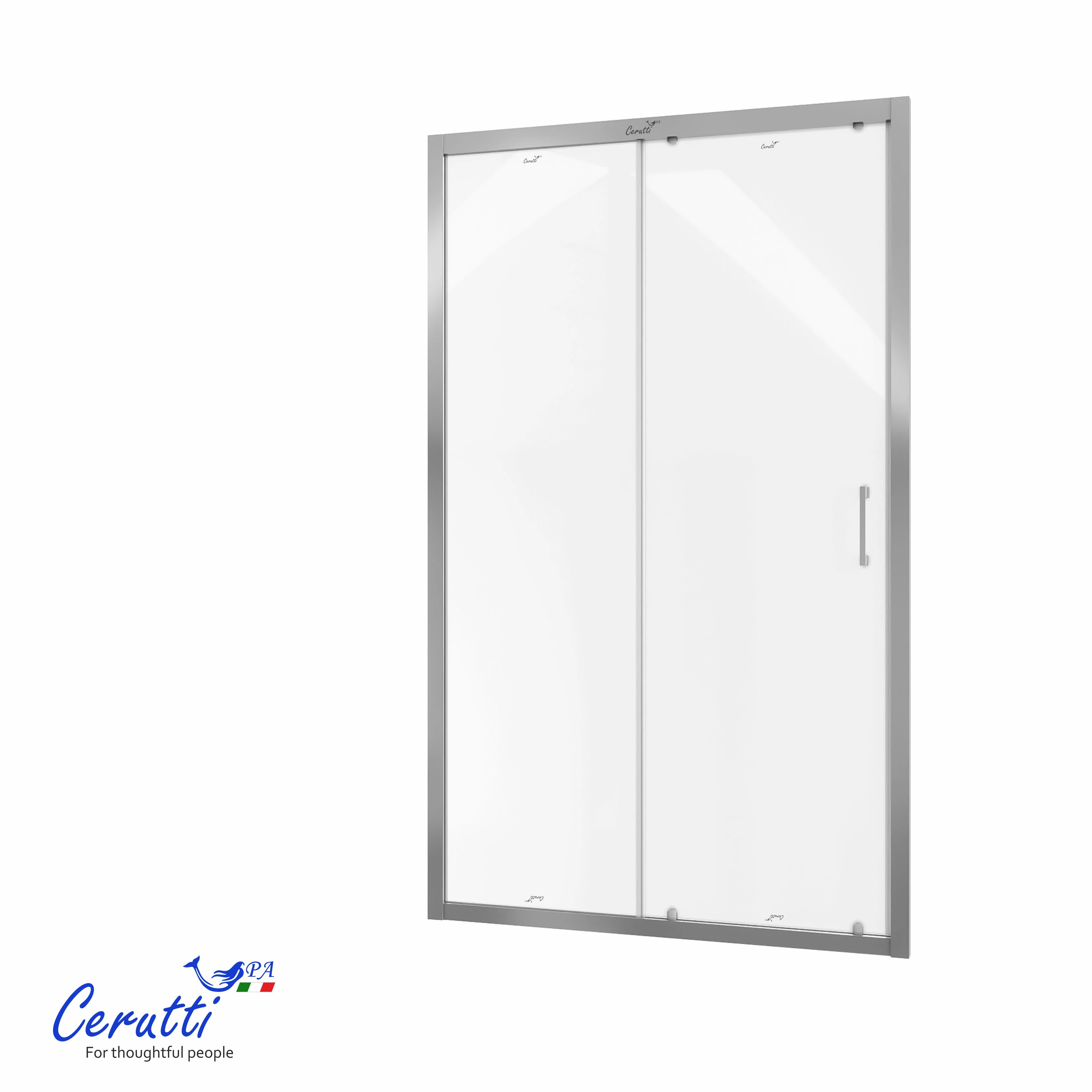 Душевая дверь в нишу Ceruttispa ГЛОРИЯ (GLORIA) D120F (120х195) от магазина Vanna-Vanna.ru!