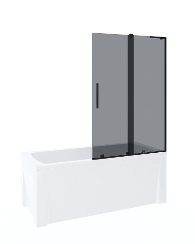 Стеклянная шторка Alex Baitler AB3100B2 100x145 см профиль черный от магазина Vanna-Vanna.ru!