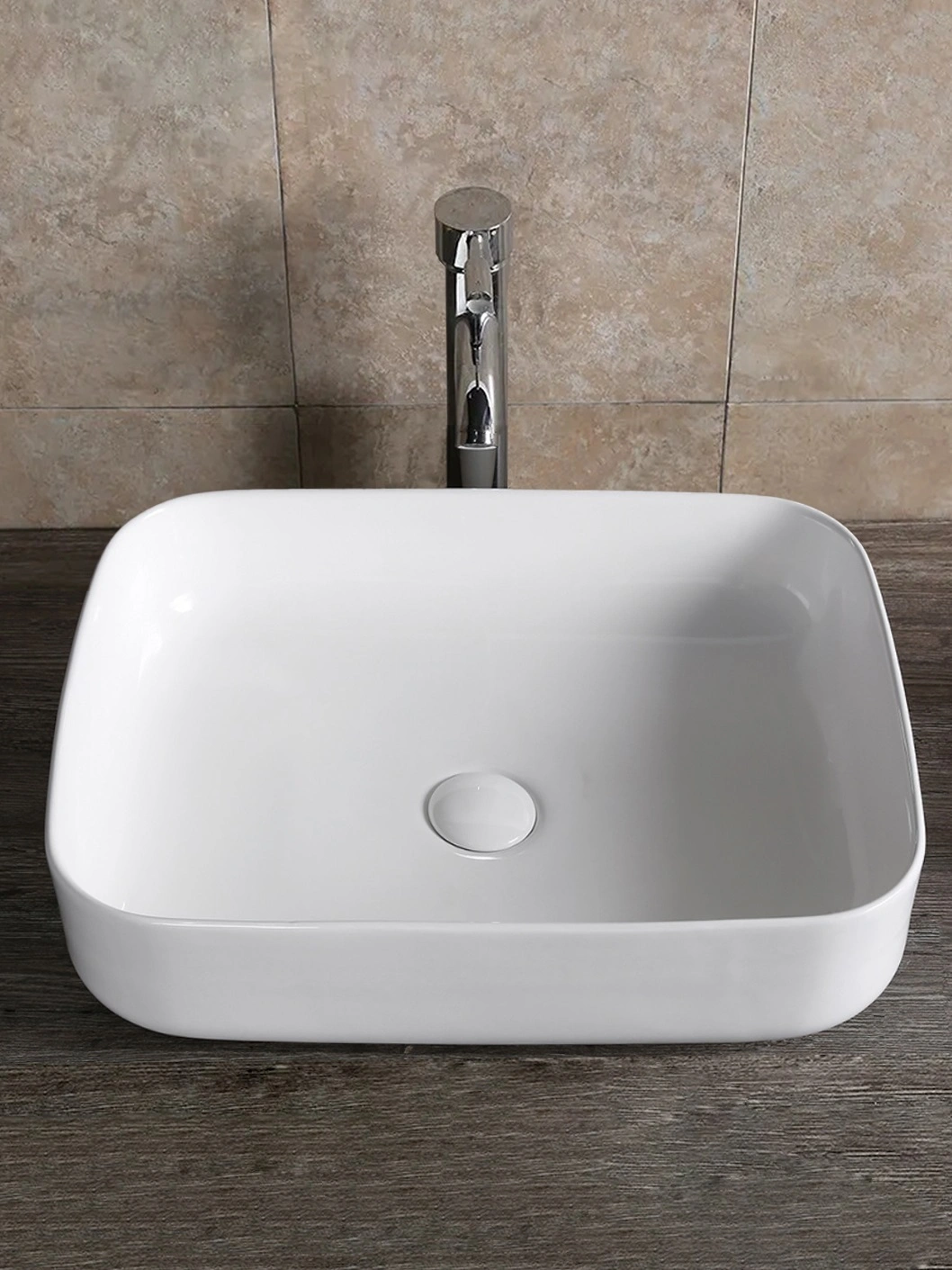 Раковина Ceruttispa CR0084 накладная, белая, прямоугольная 500х400х135 от магазина Vanna-Vanna.ru!