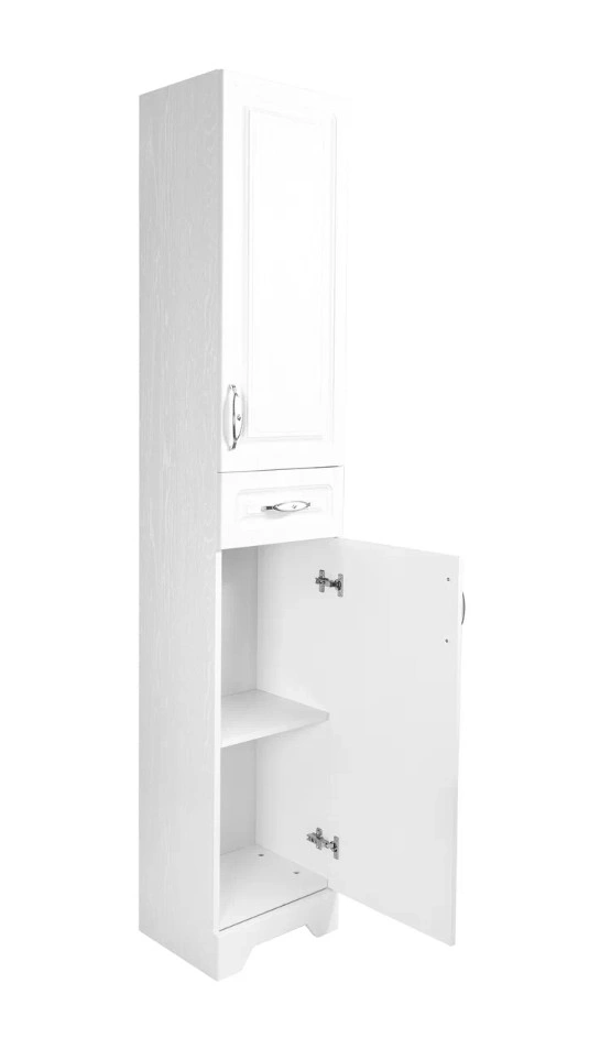 Пенал Stella Polar Кармела 36 R напольный, Люкс белое серебро от магазина Vanna-Vanna.ru!