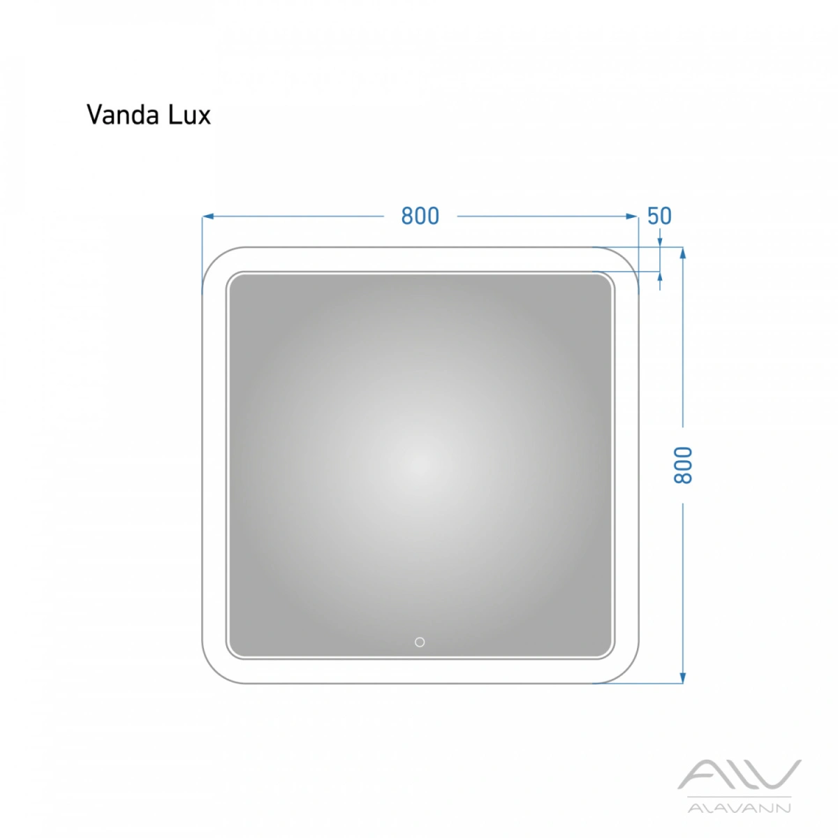 Зеркало Alavann Vanda Lux 80 свет, сенсор от магазина Vanna-Vanna.ru!