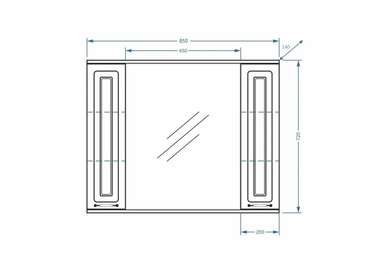 Зеркало со шкафчиком Stella Polar Кармела 85/С, ольха белый от магазина Vanna-Vanna.ru!