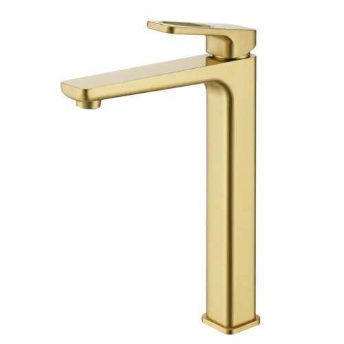 Смеситель для раковины высокий Raglo R51.15.03, золотой сатин от магазина Vanna-Vanna.ru!