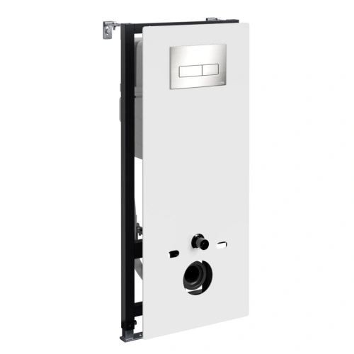 Инсталляция WasserKraft Abens 20TLT.010.ME.WH.BN03 для подвесного унитаза, с кнопкой от магазина Vanna-Vanna.ru!