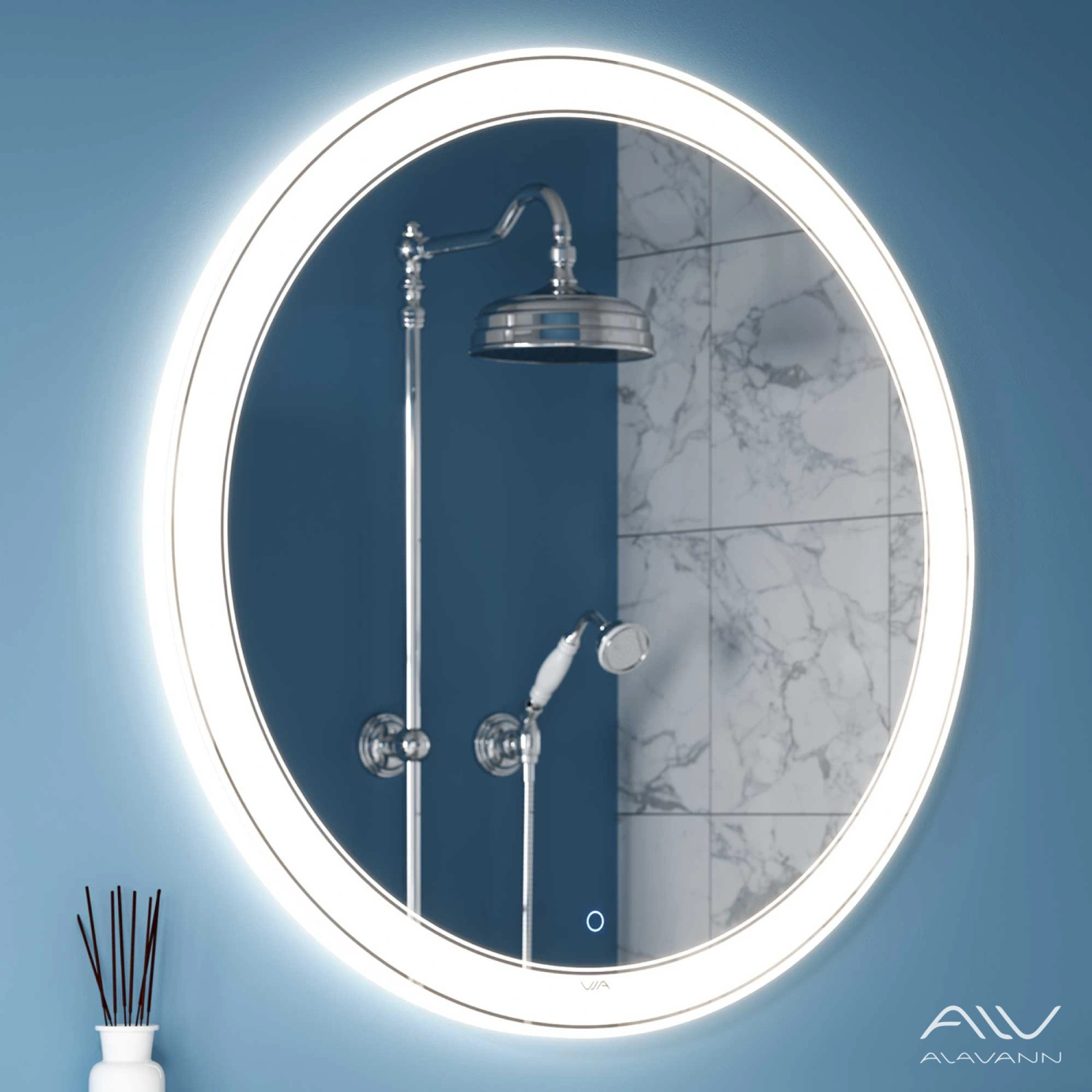 Зеркало Alavann Solis 100 свет, сенсор от магазина Vanna-Vanna.ru!