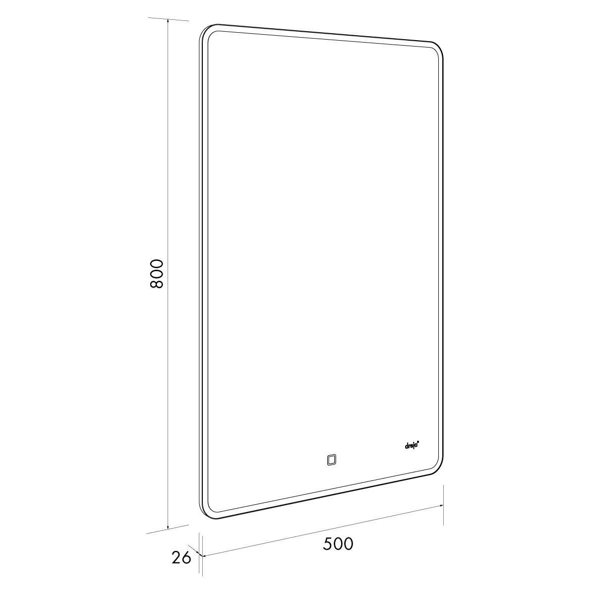 Зеркало Dreja Point 50x80 см, белый от магазина Vanna-Vanna.ru!