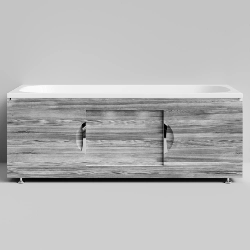 Экран под ванну Vod-ok Топ 150 раздвижной Лиственница структурная контрастно-серая от магазина Vanna-Vanna.ru!