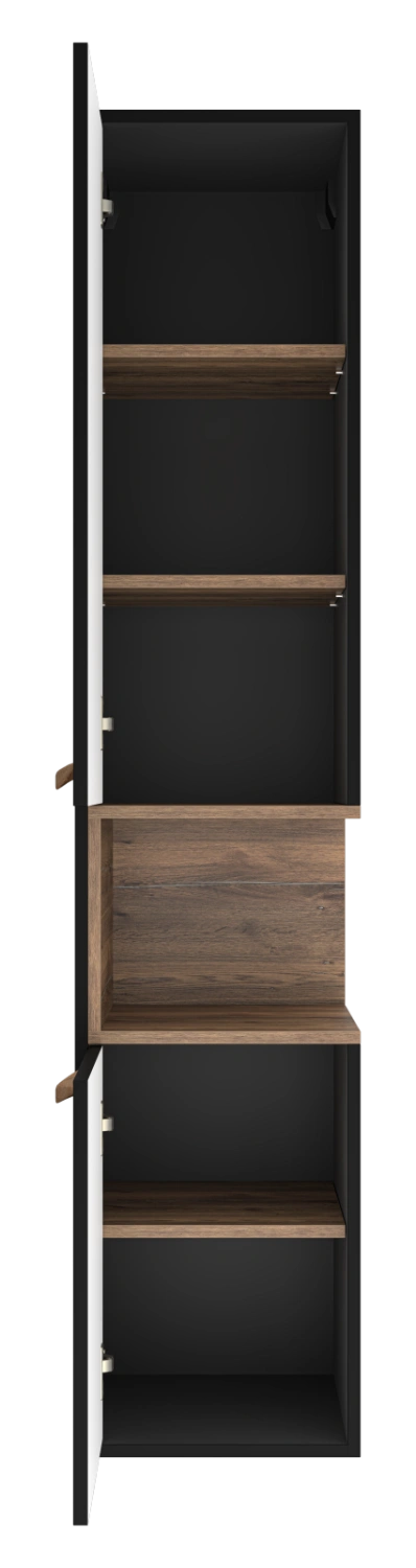 Пенал Brevita Bergen 35 подвесной, L, черный/дуб галифакс олово от магазина Vanna-Vanna.ru!