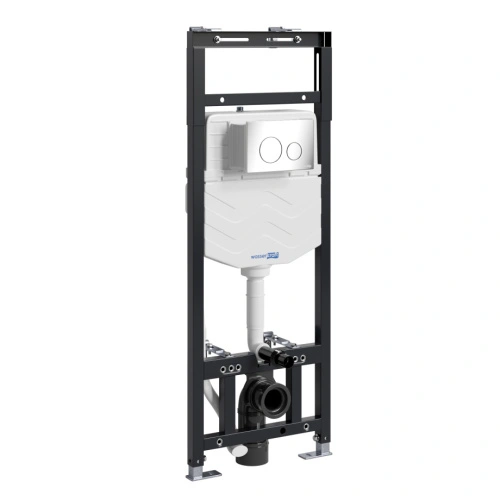 Инсталляция WasserKraft Alme 15TLT.010.ME.CH02 для подвесного унитаза, с кнопкой от магазина Vanna-Vanna.ru!