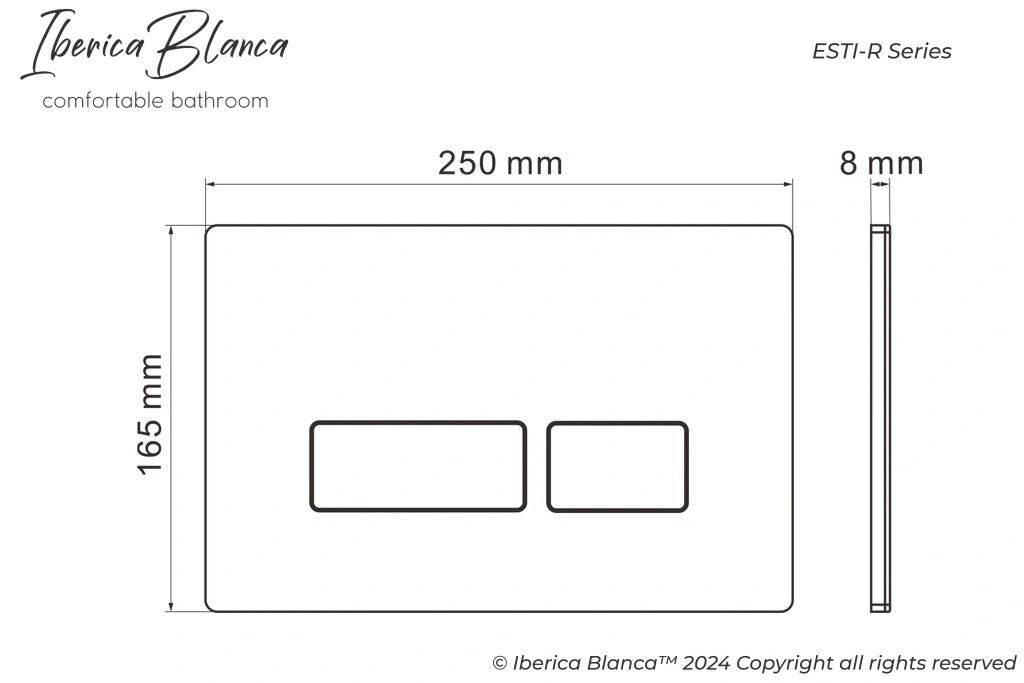 Комплект 3в1 IBERICA BLANCA инсталляция SILENCIO, унитаз BURGOS ALTO белый, кнопка смыва ESTI-R белый глянцевый (IB001.BRA.234.211)