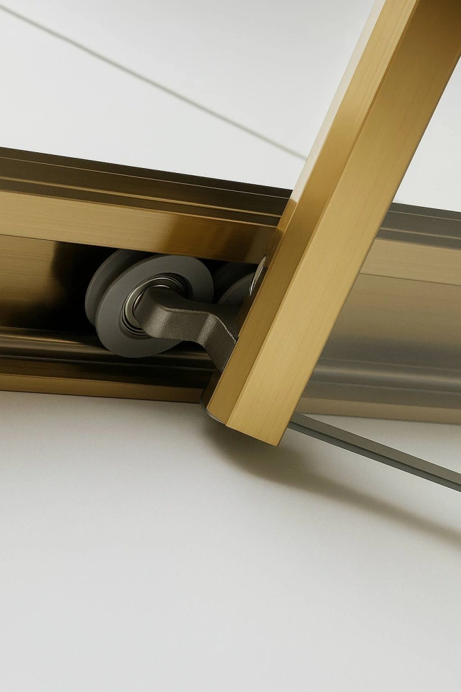 Душевой угол Timo TTSS-100/17C-8L, 1000*1000*2000, профиль мат золото, стекло прозрачное 8 мм от магазина Vanna-Vanna.ru!