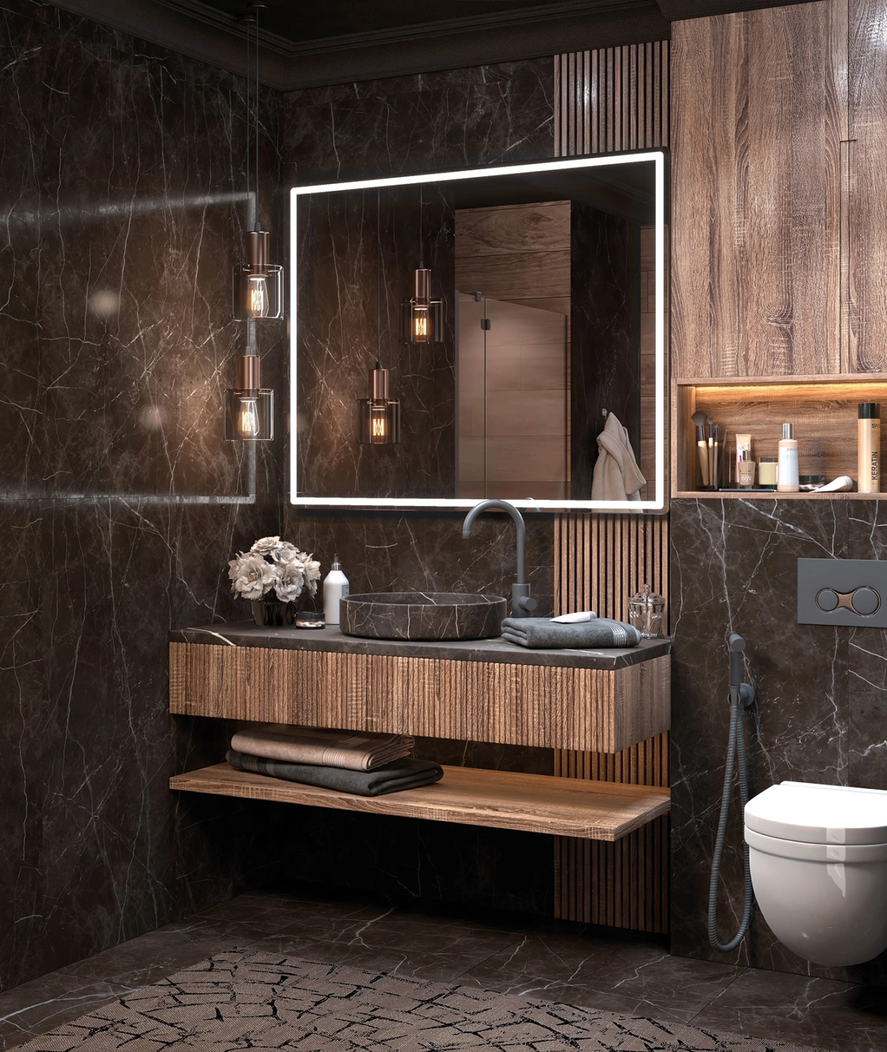 Зеркало Vigo Roberta Comfort 120 свет, сенсор, антизапотевание