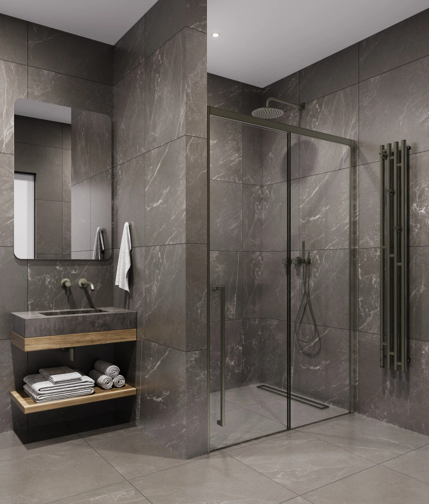 Душевая дверь Timo TDSS-150/13C-8L, 1500*2000, профиль никель, стекло прозрачное 8 мм от магазина Vanna-Vanna.ru!