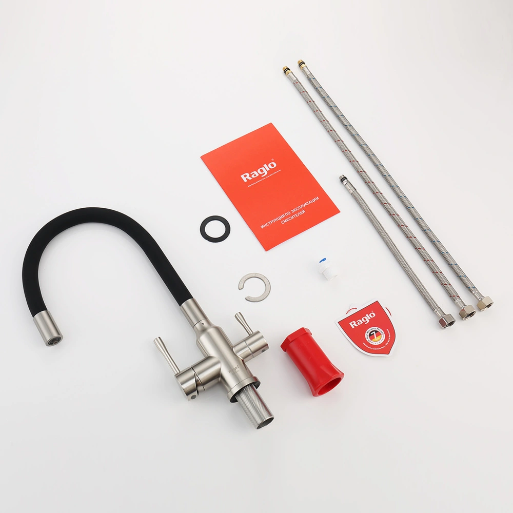 Смеситель для кухни с подключением фильтра Raglo R81.64.05, сатин