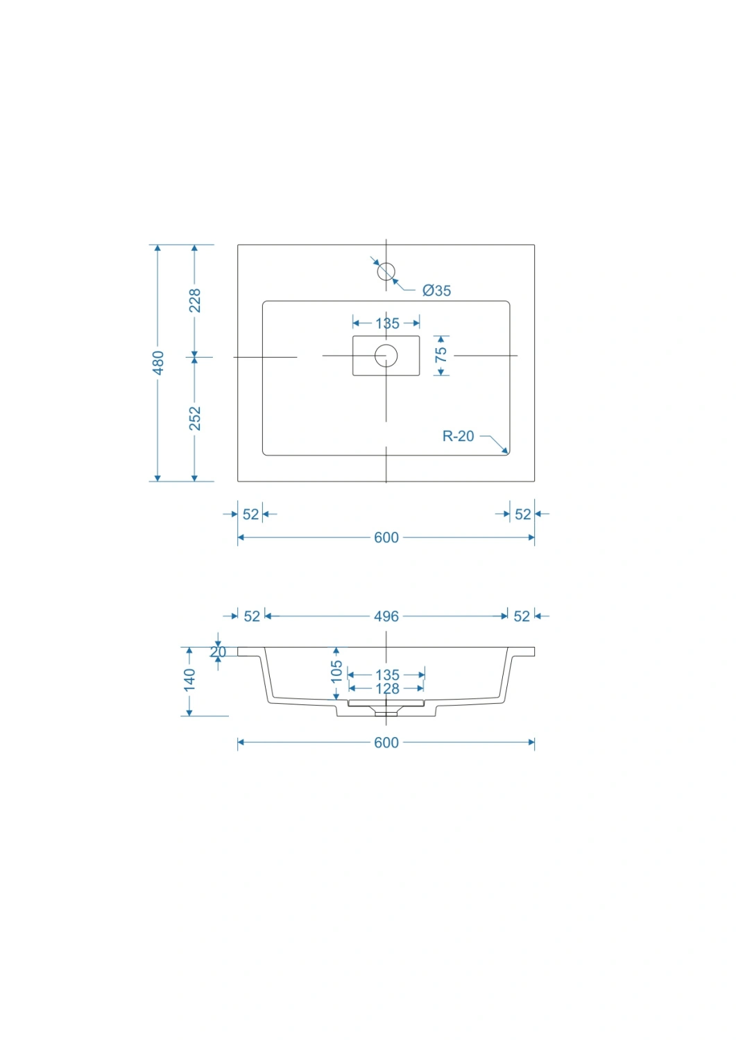 Тумба напольная Style Line Лима 60 с раковиной Line 60, 2 ящика, графит от магазина Vanna-Vanna.ru!