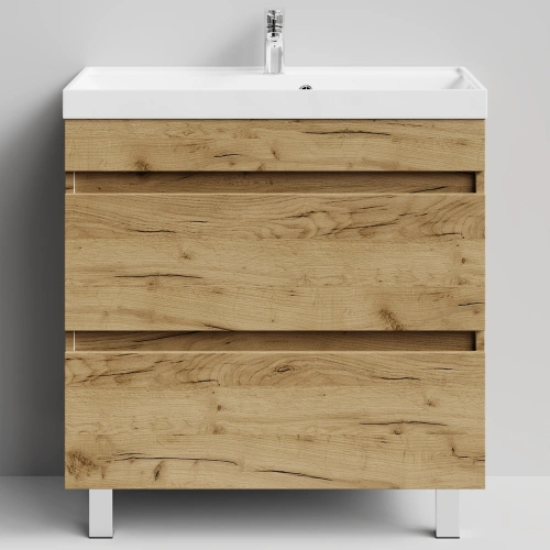 Тумба с раковиной Vod-ok Бест 80  напольная, Дуб Тортуга от магазина Vanna-Vanna.ru!