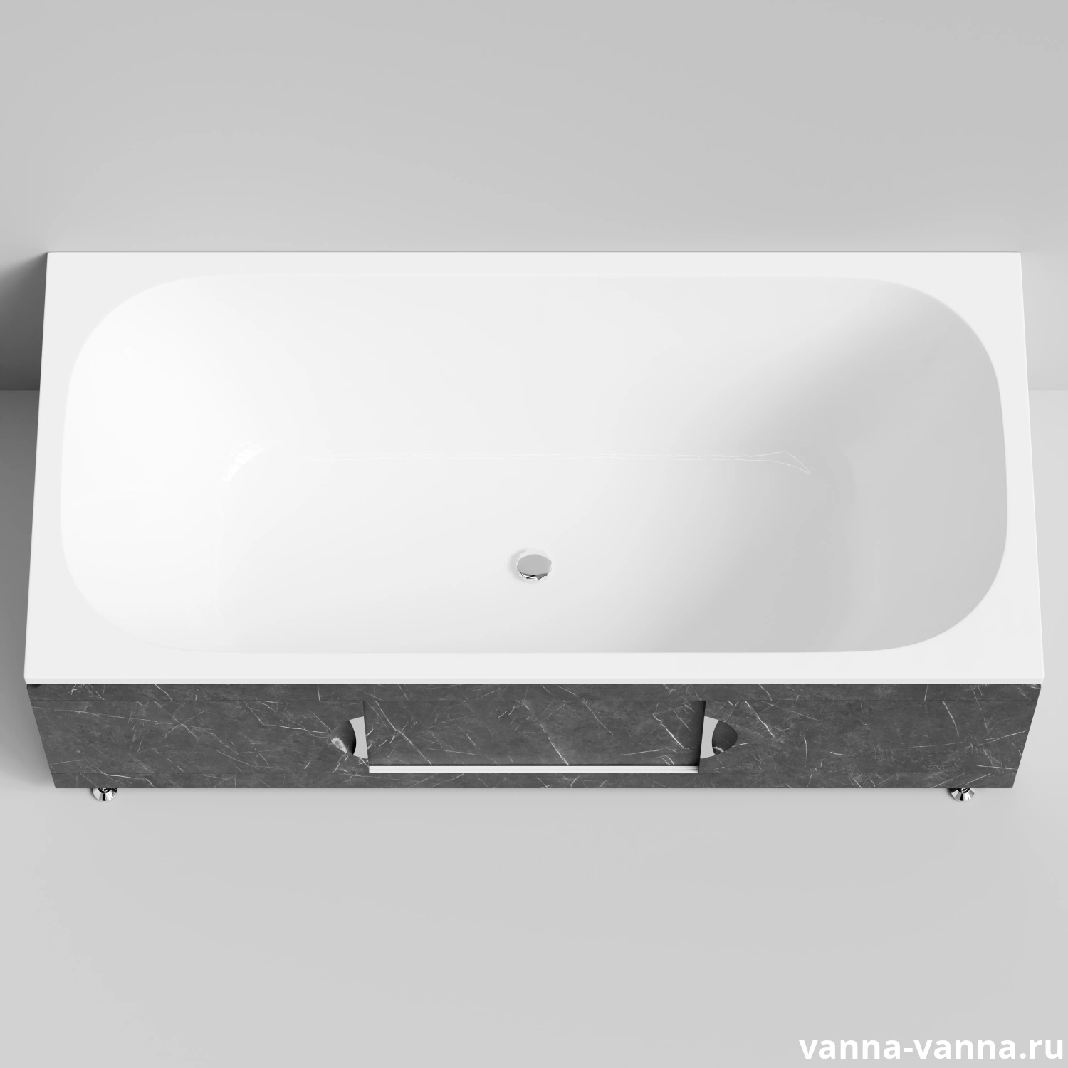 Экран под ванну Vod-ok Топ 180 раздвижной Мрамор Графит софт тач от магазина Vanna-Vanna.ru!