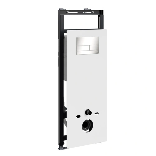 Инсталляция WasserKraft Salm 27TLT.010.ME.WH.BN04 для подвесного унитаза, с кнопкой