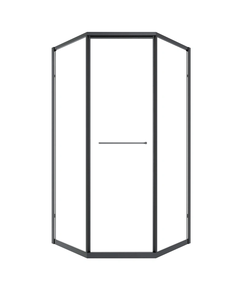 Душевой угол Timo TTSS-100/03C-8R, 1000*1000*2000, профиль черный, стекло прозрачное 8 мм от магазина Vanna-Vanna.ru!