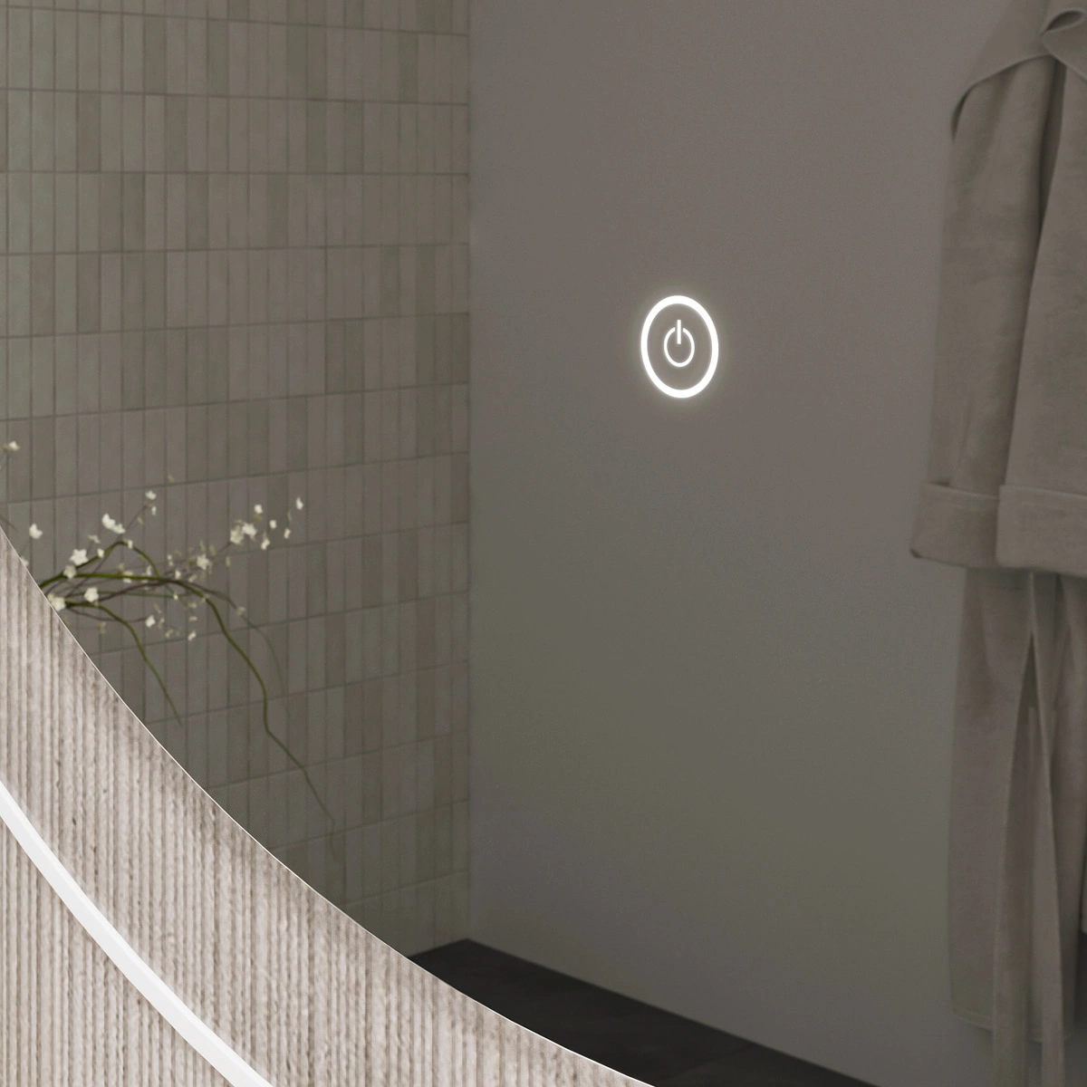 Зеркало EQUIL Elegante D80 с подсветкой, амарок от магазина Vanna-Vanna.ru!