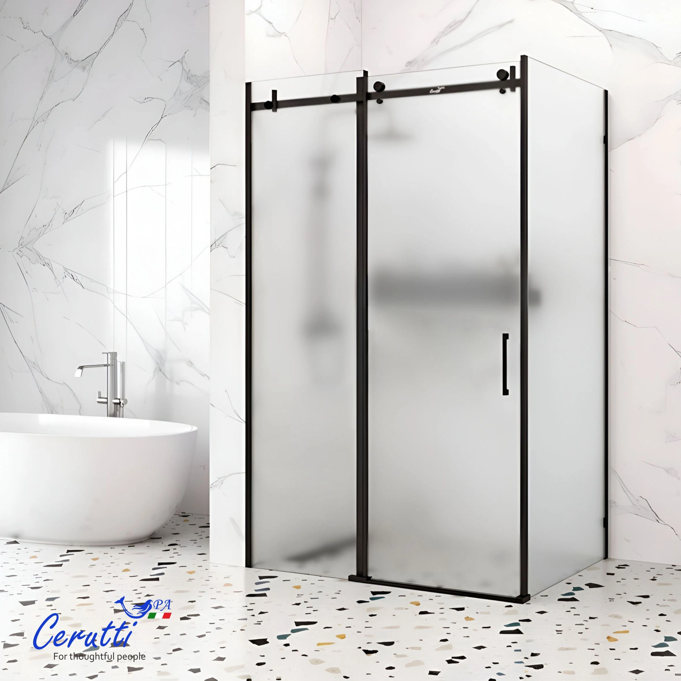 Душевое ограждение Ceruttispa ЧЕЗАС (CEZA'S) 120BF L (120x90x195) от магазина Vanna-Vanna.ru!