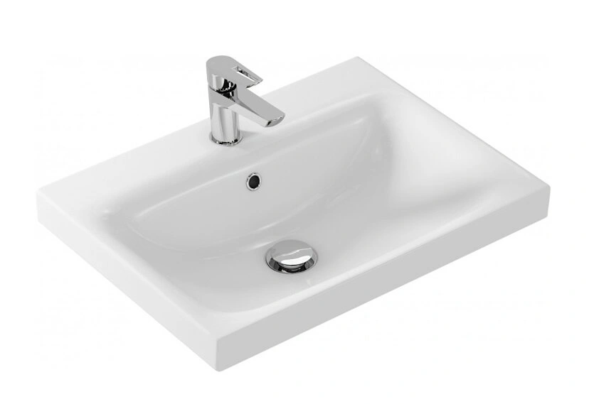 Тумба напольная Viant Берлин 60 с раковиной Moduo 60, 2 ящика, цемент от магазина Vanna-Vanna.ru!