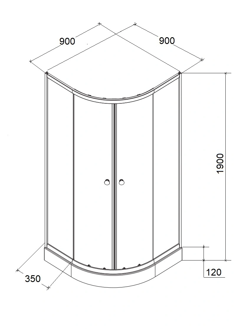 Душевой уголок Parly ZE911B с поддоном от магазина Vanna-Vanna.ru!