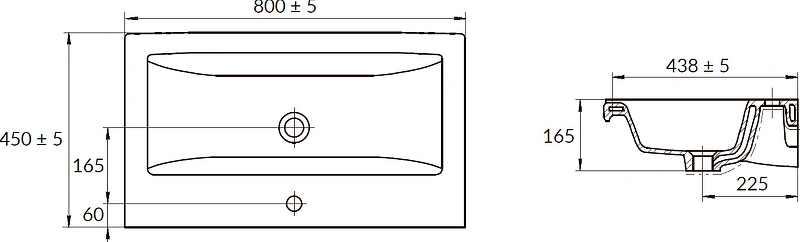 Тумба подвесная Viant Мюнхен 80 с раковиной Como 80, белый от магазина Vanna-Vanna.ru!