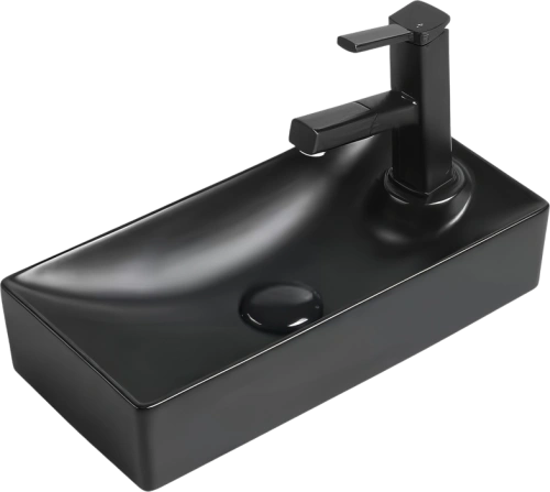 Раковина SantiLine SL-2009LMB накладная, черный матовый от магазина Vanna-Vanna.ru!