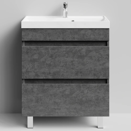 Тумба с раковиной Vod-ok Бест 70  напольная, Серый камень от магазина Vanna-Vanna.ru!