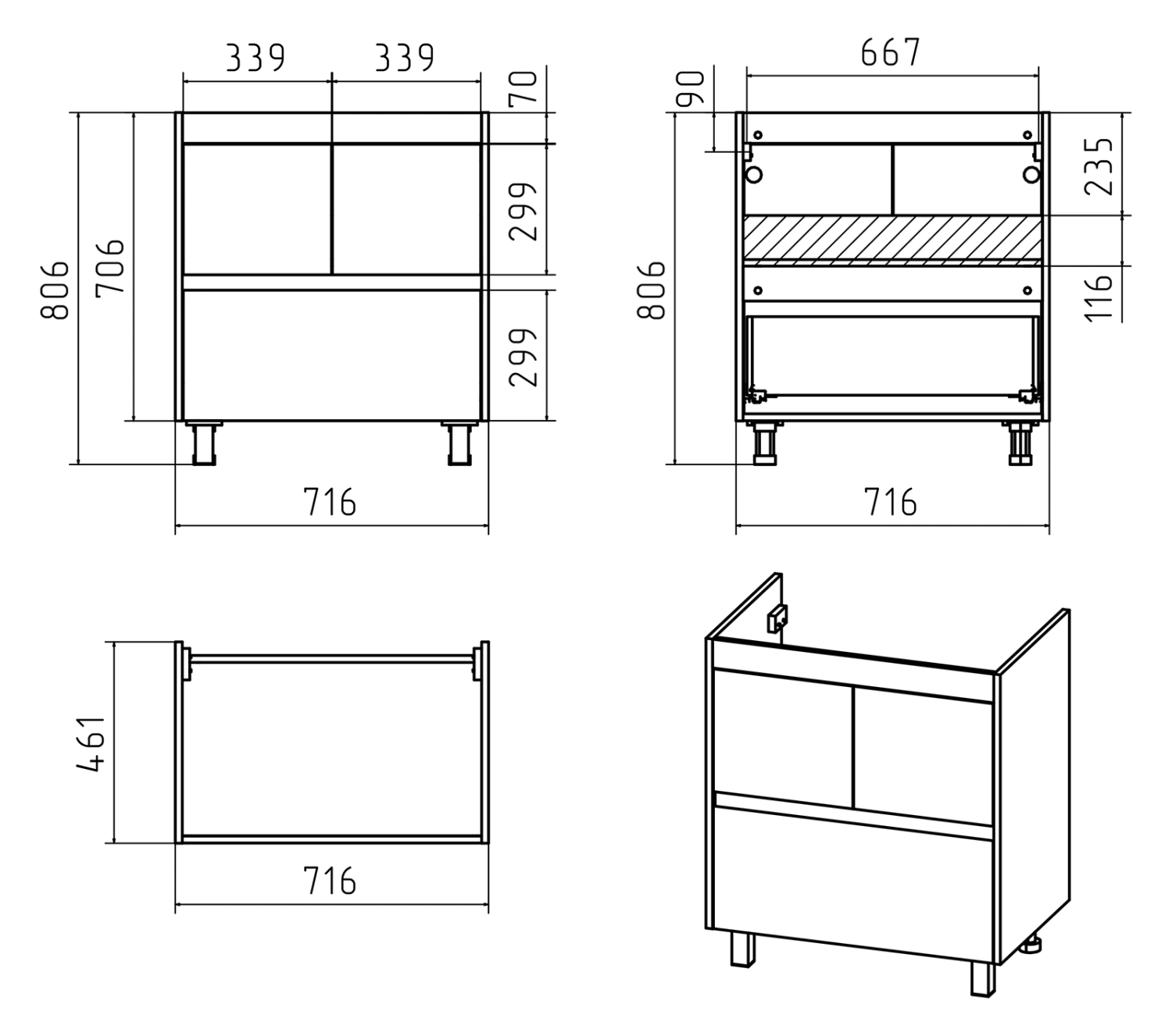 Тумба с раковиной Misty Алиса 75 белый от магазина Vanna-Vanna.ru!