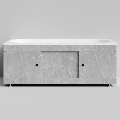 Экран под ванну Vod-ok Купе 150 раздвижной Мрамор Белый софт тач от магазина Vanna-Vanna.ru!