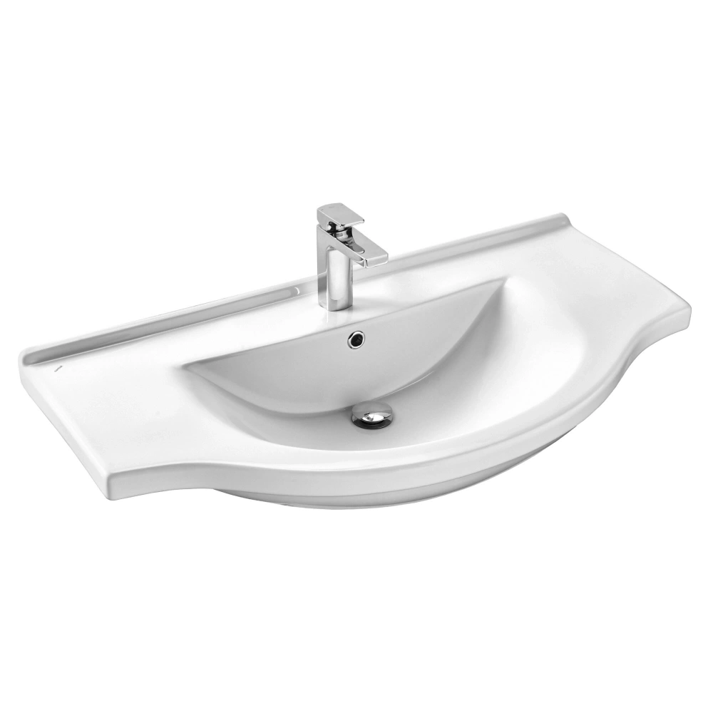 Тумба с раковиной Francesca Империя 100-2 напольная, 2 ящика, 4 двери, белая от магазина Vanna-Vanna.ru!