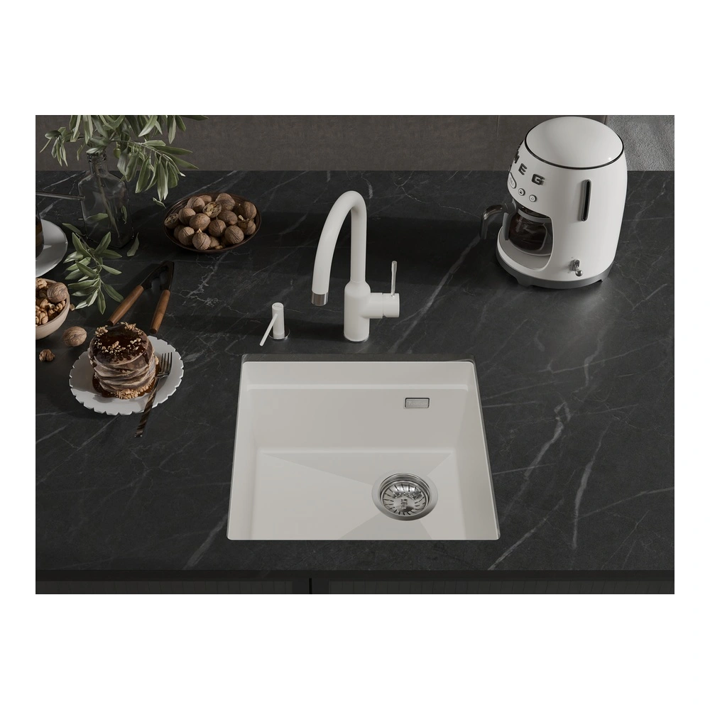 Кухонная мойка Rivelato LINO LN-454-R, иней от магазина Vanna-Vanna.ru!