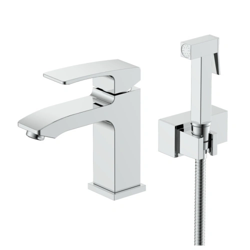 Смеситель для раковины с гигиеническим душем Raglo R01.12, хром от магазина Vanna-Vanna.ru!