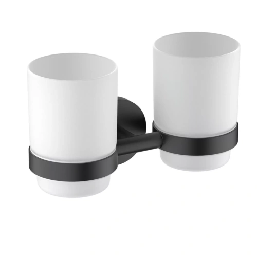 Стакан для щеток двойной Timo Saona 13034/03 черный матовый от магазина Vanna-Vanna.ru!