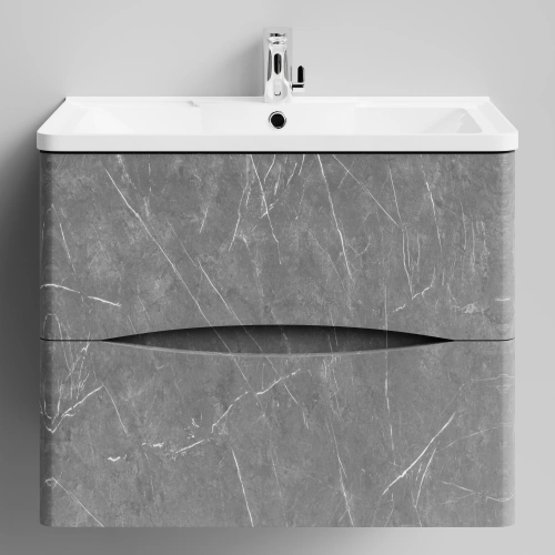 Тумба с раковиной Vod-ok Адель 70 подвесная, Мрамор Серый софт тач от магазина Vanna-Vanna.ru!