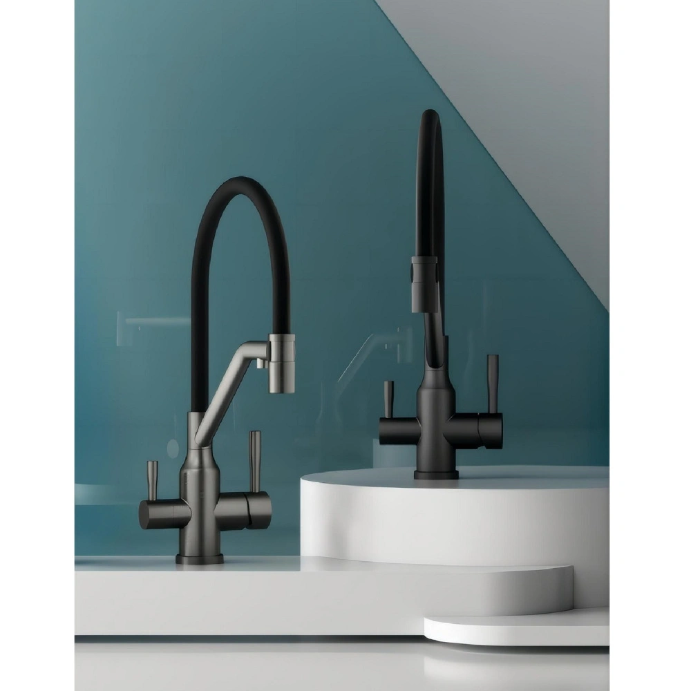 Смеситель для кухни с подключением фильтра Raglo R81.62.09, графит от магазина Vanna-Vanna.ru!