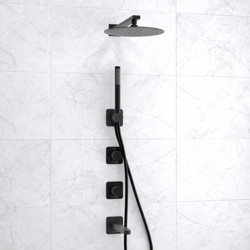 Душевой комплект WasserKRAFT Fulda A5251.300.301.219.258.302.242.217 черный Soft-touch от магазина Vanna-Vanna.ru!