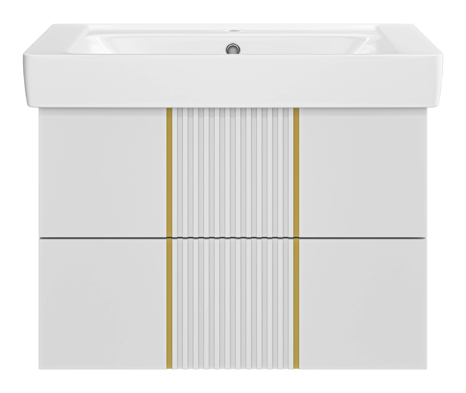 Тумба с раковиной Brevita Vega 80 подвесная, белый/патина золото от магазина Vanna-Vanna.ru!