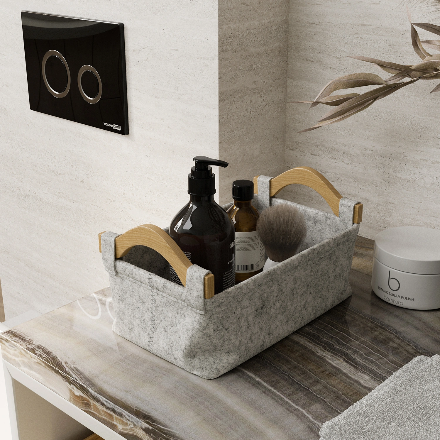 Корзина WasserKraft Aula WB-110-S белая от магазина Vanna-Vanna.ru!