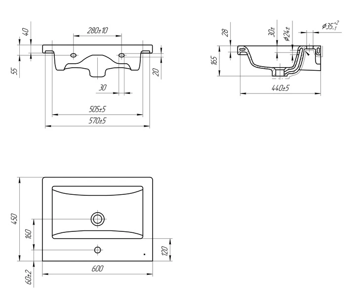 Тумба с раковиной Francesca Доминго 60 напольная, 1 ящик, белая от магазина Vanna-Vanna.ru!