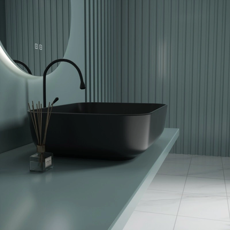 Раковина накладная Esbano ASTANES-N (matt black) 500x400x140 от магазина Vanna-Vanna.ru!